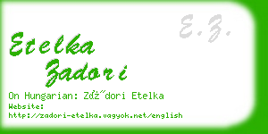 etelka zadori business card